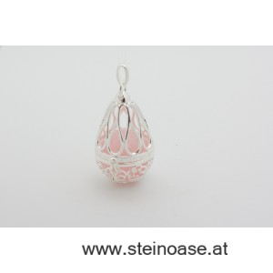 Engelskugel  925-Silber & Rosenquarz AKTION